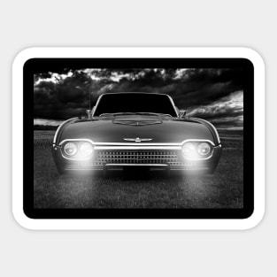 ford Thunderbird, black and white Sticker